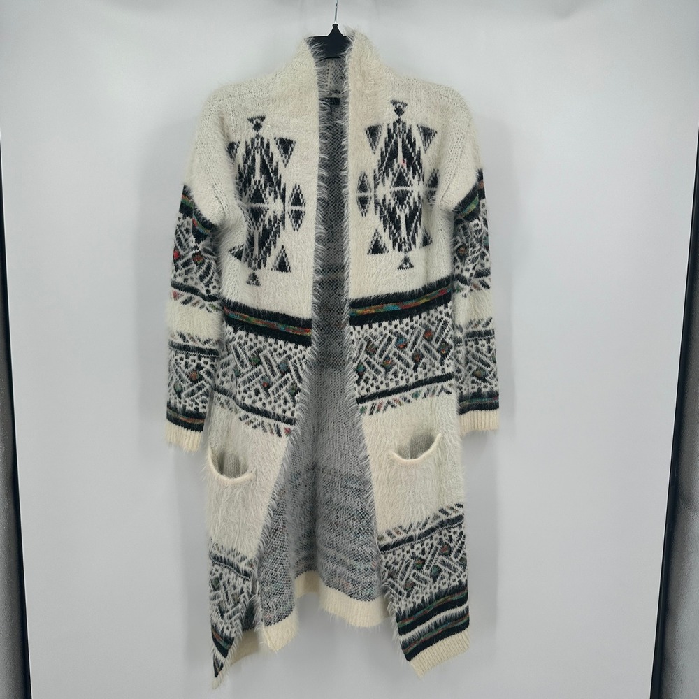 Womens Desert Dreamer Aztec Cardigan Sweater Size M Longline‎ Boho Cozy Western
